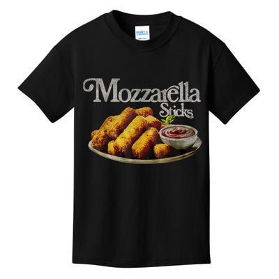 Mozzarella Sticks 90s Mozzarella Stick Lover Bread Kids T-Shirt
