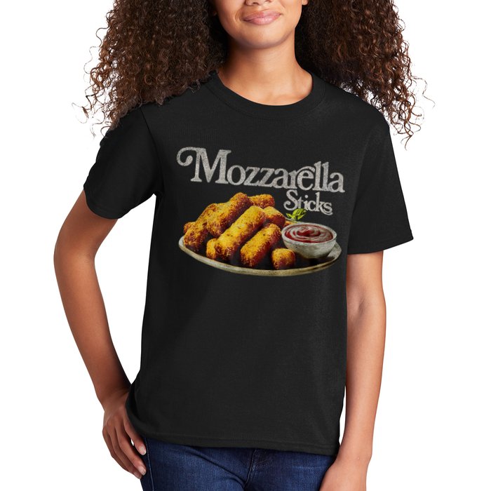Mozzarella Sticks 90s Mozzarella Stick Lover Bread Kids T-Shirt
