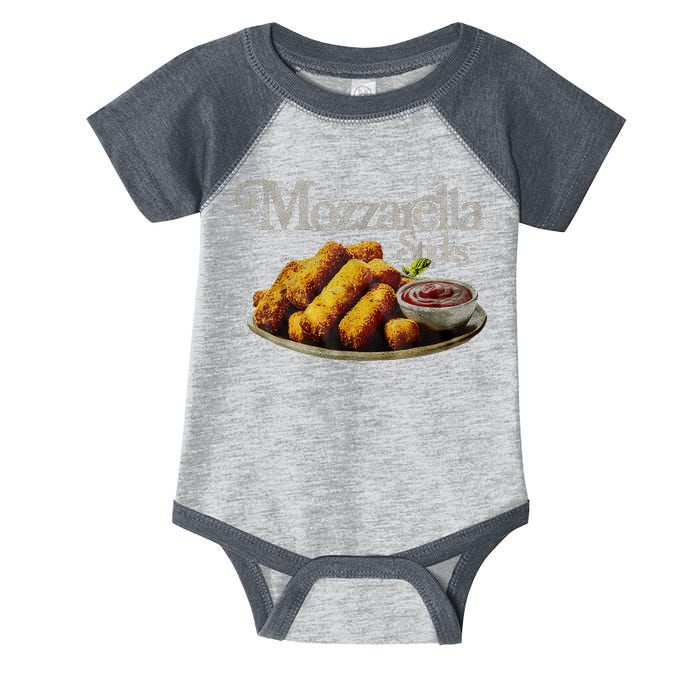 Mozzarella Sticks 90s Mozzarella Stick Lover Bread Infant Baby Jersey Bodysuit