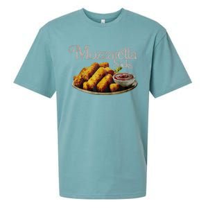 Mozzarella Sticks 90s Mozzarella Stick Lover Bread Sueded Cloud Jersey T-Shirt