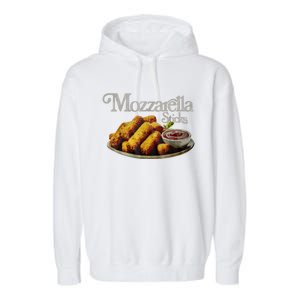 Mozzarella Sticks 90s Mozzarella Stick Lover Bread Garment-Dyed Fleece Hoodie