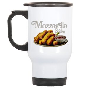 Mozzarella Sticks 90s Mozzarella Stick Lover Bread Stainless Steel Travel Mug