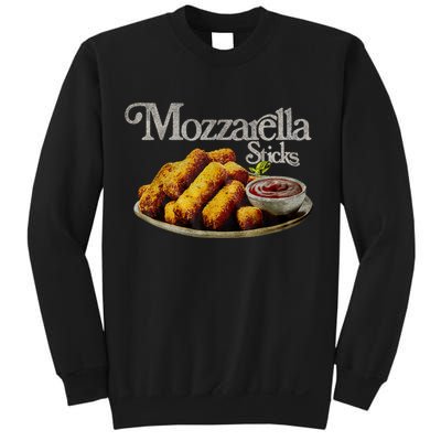 Mozzarella Sticks 90s Mozzarella Stick Lover Bread Sweatshirt