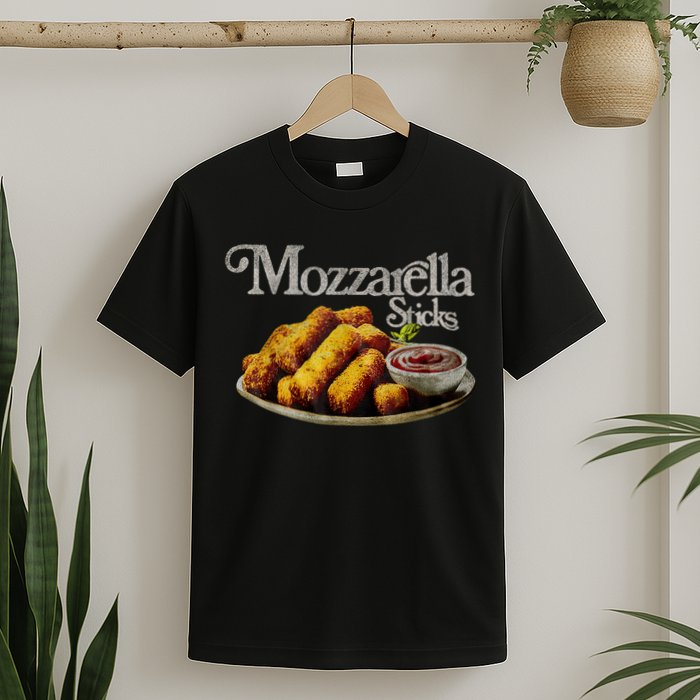 Mozzarella Sticks 90s Mozzarella Stick Lover Bread T-Shirt