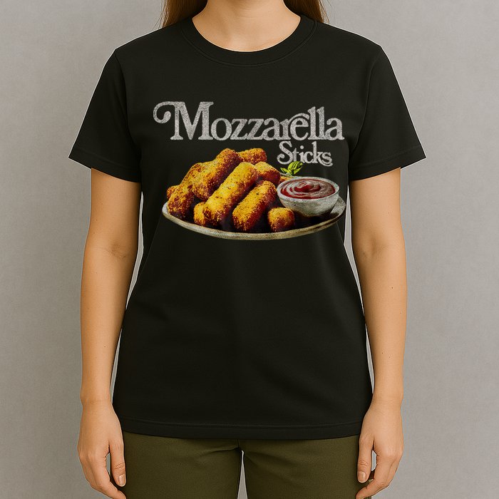 Mozzarella Sticks 90s Mozzarella Stick Lover Bread T-Shirt