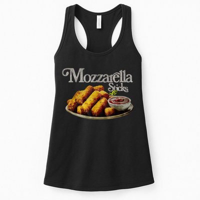 Mozzarella Sticks 90s Mozzarella Stick Lover Bread Womens Tank Top