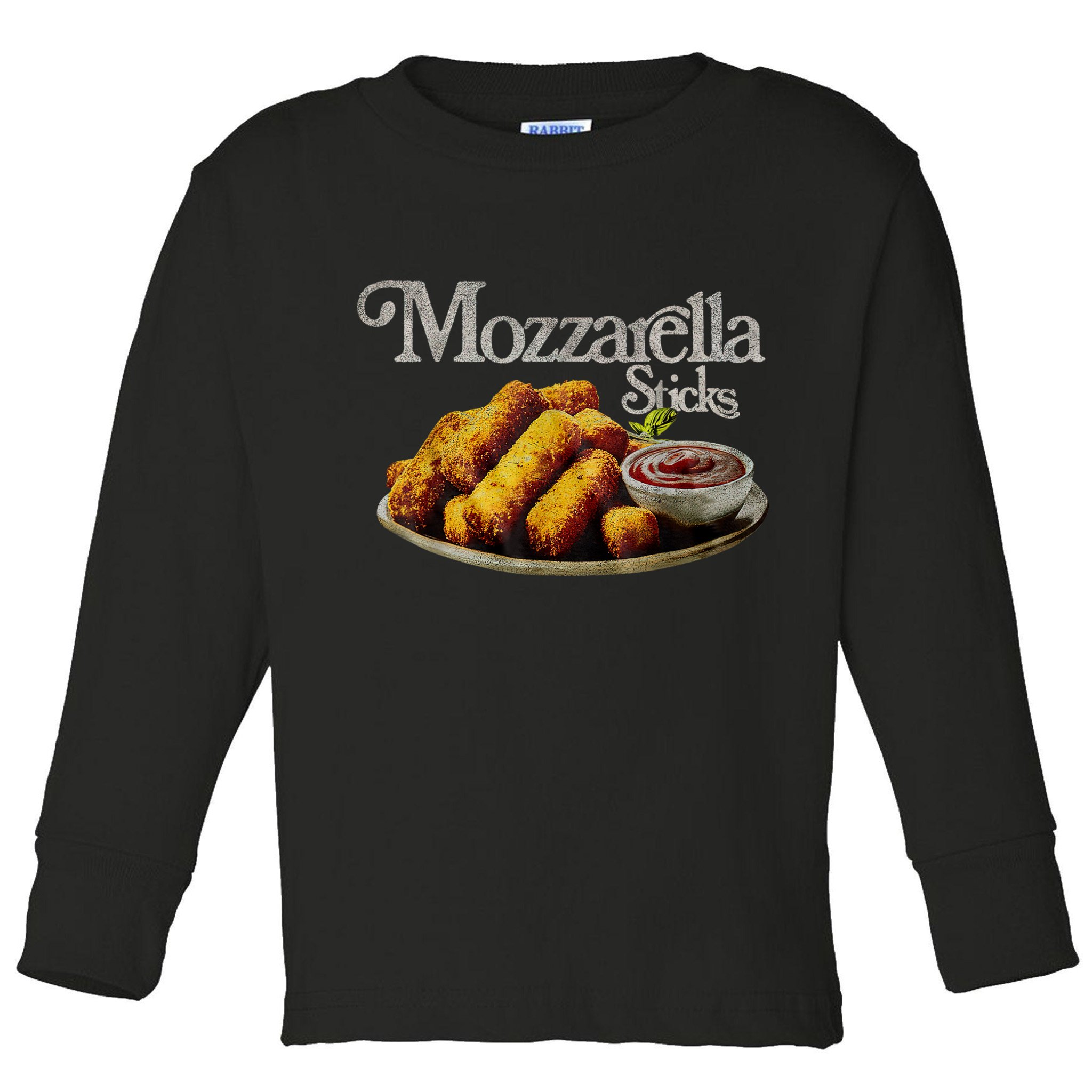 Mozzarella Sticks 90s Mozzarella Stick Lover Bread Toddler Long Sleeve Shirt