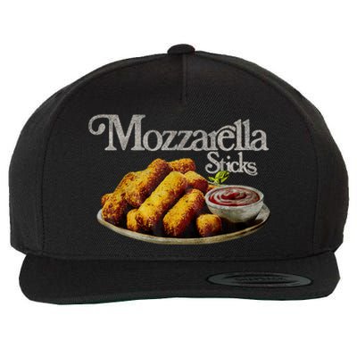 Mozzarella Sticks 90s Mozzarella Stick Lover Bread Wool Snapback Cap