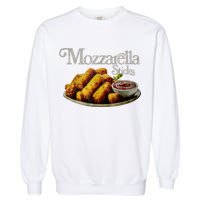 Mozzarella Sticks 90s Mozzarella Stick Lover Bread Garment-Dyed Sweatshirt