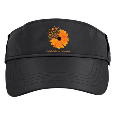 Multiple Sclerosis Awareness Ribbon Flower Ms Hope Fighter Gift Adult Drive Performance Visor