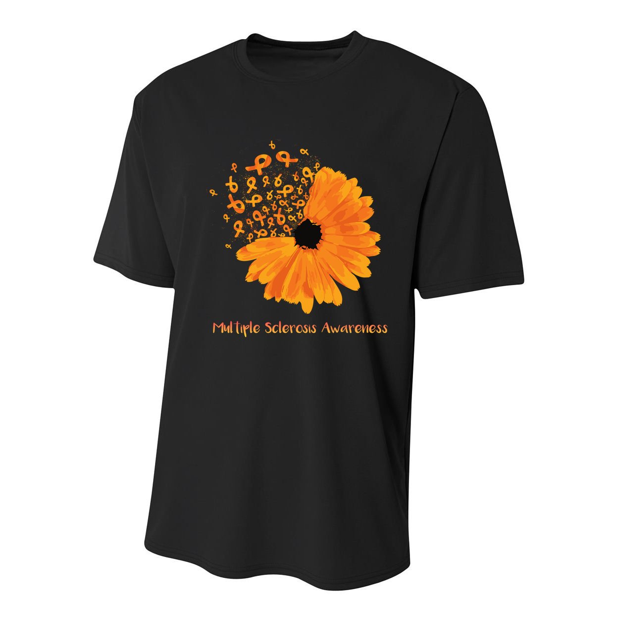 Multiple Sclerosis Awareness Ribbon Flower Ms Hope Fighter Gift Youth Performance Sprint T-Shirt