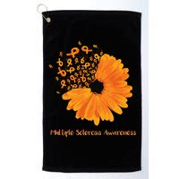 Multiple Sclerosis Awareness Ribbon Flower Ms Hope Fighter Gift Golf Towel