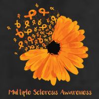 Multiple Sclerosis Awareness Ribbon Flower Ms Hope Fighter Gift Golf Towel