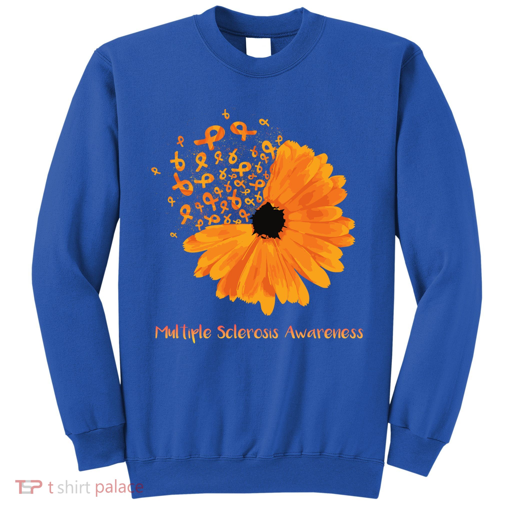 Multiple Sclerosis Awareness Ribbon Flower Ms Hope Fighter Gift Sweatshirt