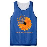 Multiple Sclerosis Awareness Ribbon Flower Ms Hope Fighter Gift Mesh Reversible Basketball Jersey Tank