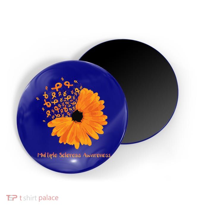 Multiple Sclerosis Awareness Ribbon Flower Ms Hope Fighter Gift Magnet
