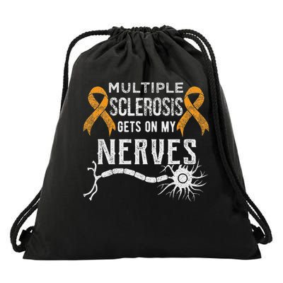 Multiple Sclerosis Awareness Encephalomyelitis Disseminata Drawstring Bag