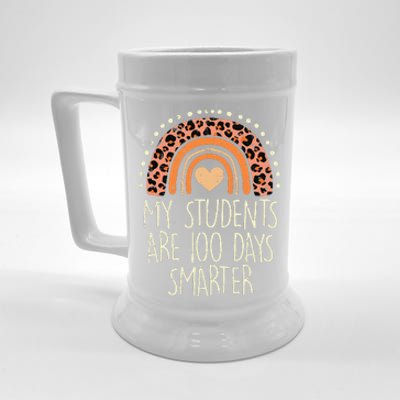 My Students Are 100 Days Smarter 100th Day Of School Teacher Beer Stein