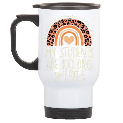 My Students Are 100 Days Smarter 100th Day Of School Teacher Stainless Steel Travel Mug