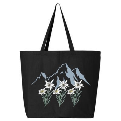 Mountains Switzerland Alps Edelweiss Basket Alpine Flower Gift 25L Jumbo Tote