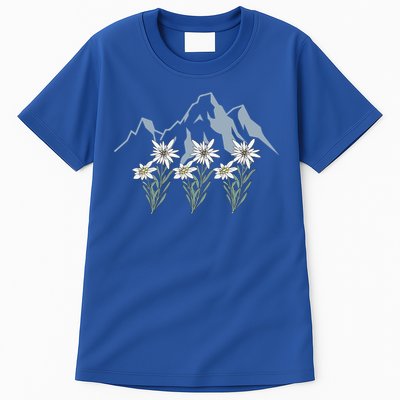 Mountains Switzerland Alps Edelweiss Basket Alpine Flower Gift Tall T-Shirt