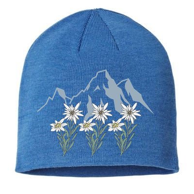Mountains Switzerland Alps Edelweiss Basket Alpine Flower Gift Sustainable Beanie