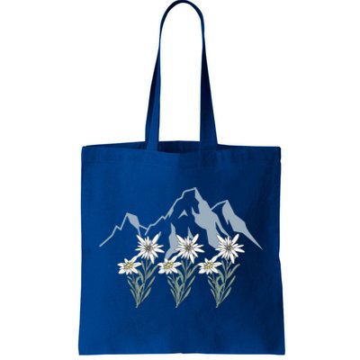 Mountains Switzerland Alps Edelweiss Basket Alpine Flower Gift Tote Bag