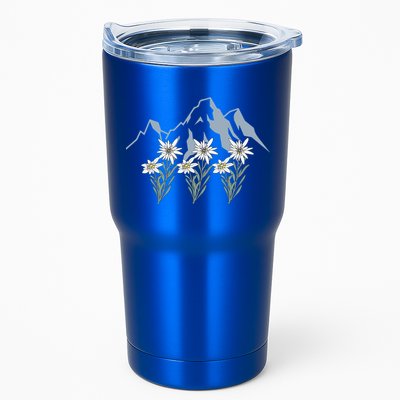 Mountains Switzerland Alps Edelweiss Basket Alpine Flower Gift Tumbler