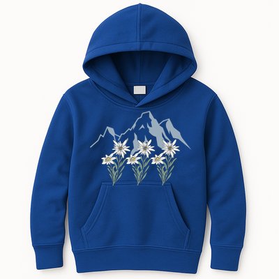 Mountains Switzerland Alps Edelweiss Basket Alpine Flower Gift Kids Hoodie