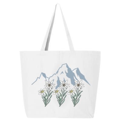 Mountains Switzerland Alps Edelweiss Basket Alpine Flower Gift 25L Jumbo Tote