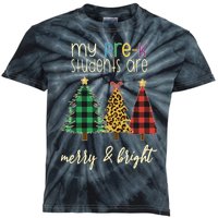 My Students Are Merry And Bright Pre K Teacher Christmas Long Sleeve Kids Tie-Dye T-Shirt