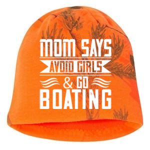 Mom Says Avoid And Go Boating Gift Funny Boating Lover Gift Kati - Camo Knit Beanie