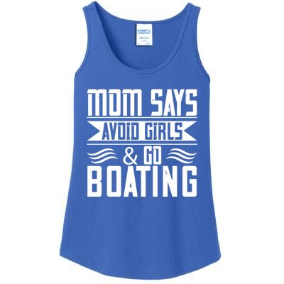 Mom Says Avoid And Go Boating Gift Funny Boating Lover Gift Ladies Essential Tank