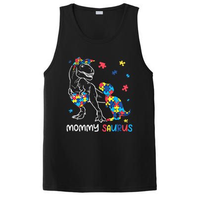 Mommy Saurus Autism Awareness Autistic Dinosaur Family Gift PosiCharge Competitor Tank