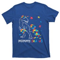 Mommy Saurus Autism Awareness Autistic Dinosaur Family Gift T-Shirt