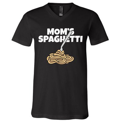 Moms Spaghetti And Meatballs Love Italian Food Gifts Foodies V-Neck T-Shirt