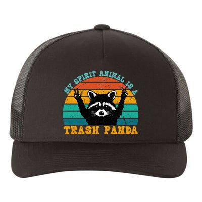 My Spirit Animal Is A Trash Panda Funny Raccoon Yupoong Adult 5-Panel Trucker Hat