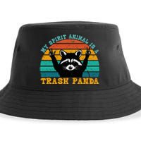 My Spirit Animal Is A Trash Panda Funny Raccoon Sustainable Bucket Hat