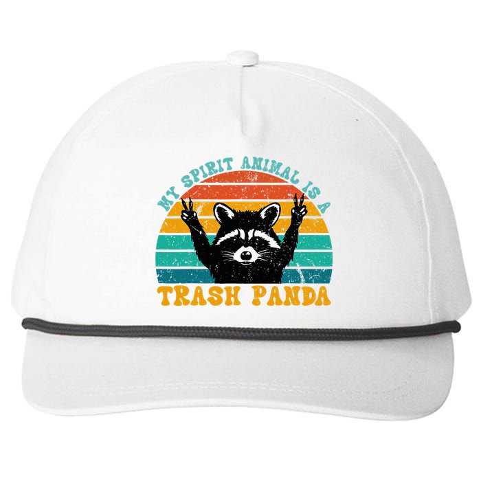 My Spirit Animal Is A Trash Panda Funny Raccoon Snapback Five-Panel Rope Hat