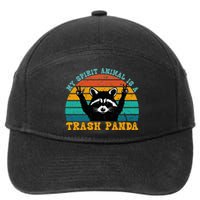 My Spirit Animal Is A Trash Panda Funny Raccoon 7-Panel Snapback Hat