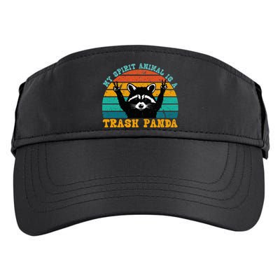 My Spirit Animal Is A Trash Panda Funny Raccoon Adult Drive Performance Visor