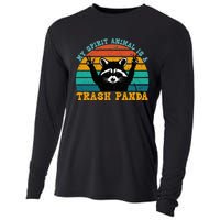 My Spirit Animal Is A Trash Panda Funny Raccoon Cooling Performance Long Sleeve Crew