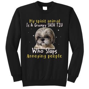 My Spirit Animal Is A Grumpy Shih Tzu Shih Tzu Lovers Sweatshirt