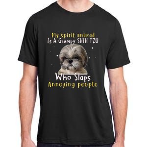 My Spirit Animal Is A Grumpy Shih Tzu Shih Tzu Lovers Adult ChromaSoft Performance T-Shirt