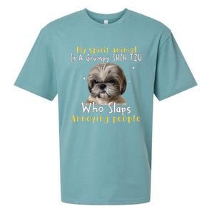 My Spirit Animal Is A Grumpy Shih Tzu Shih Tzu Lovers Sueded Cloud Jersey T-Shirt