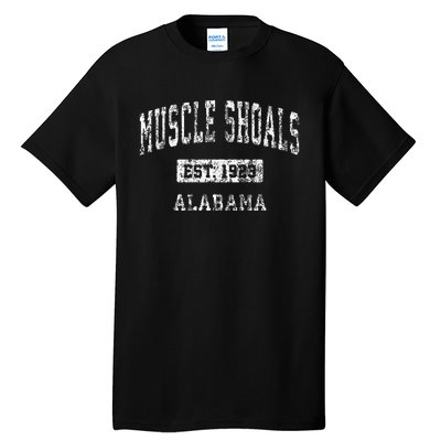 Muscle Shoals Alabama AL Vintage Sports Established Design Tall T-Shirt