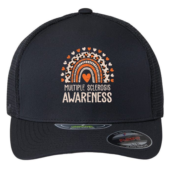 Multiple Sclerosis Awareness Ms Awareness Rainbow Support Flexfit Unipanel Trucker Cap