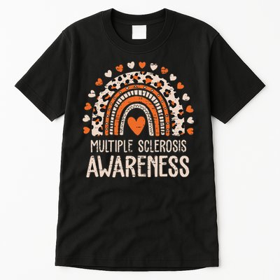 Multiple Sclerosis Awareness Ms Awareness Rainbow Support Tall T-Shirt