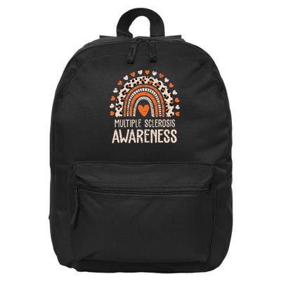Multiple Sclerosis Awareness Ms Awareness Rainbow Support 16 in Basic Backpack