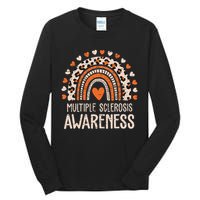 Multiple Sclerosis Awareness Ms Awareness Rainbow Support Tall Long Sleeve T-Shirt